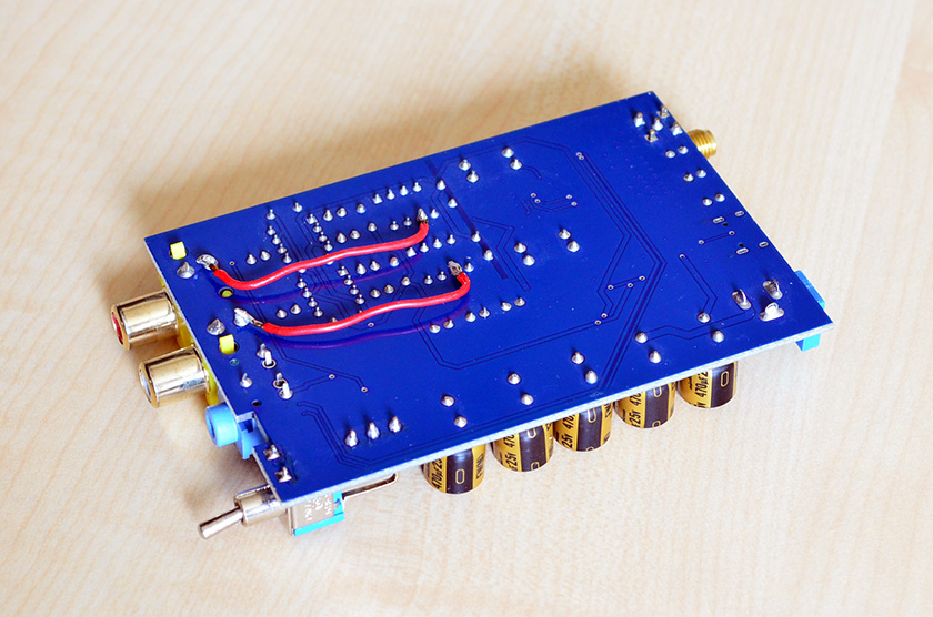 PCM1794 Bluetooth receiver board modification rear view
